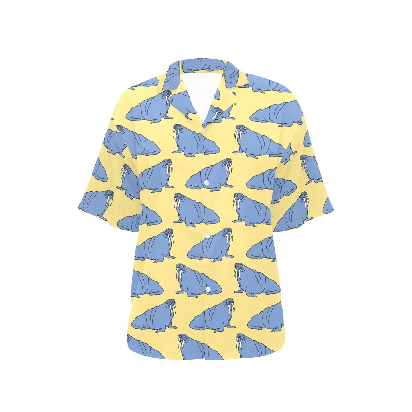 Walrus Pattern Print Design 02 Women's Hawaiian Shirt