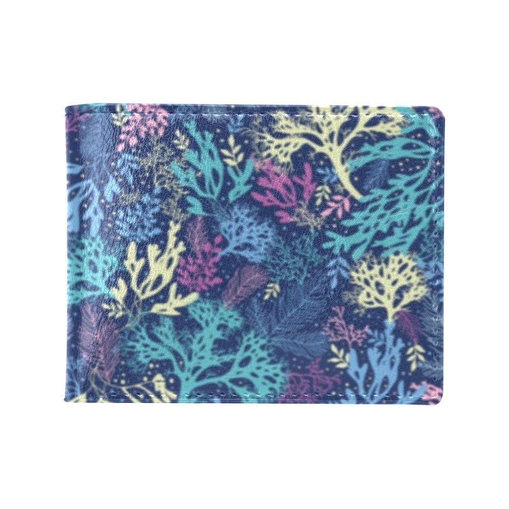 Seaweed Print Design LKS301 Men's ID Card Wallet