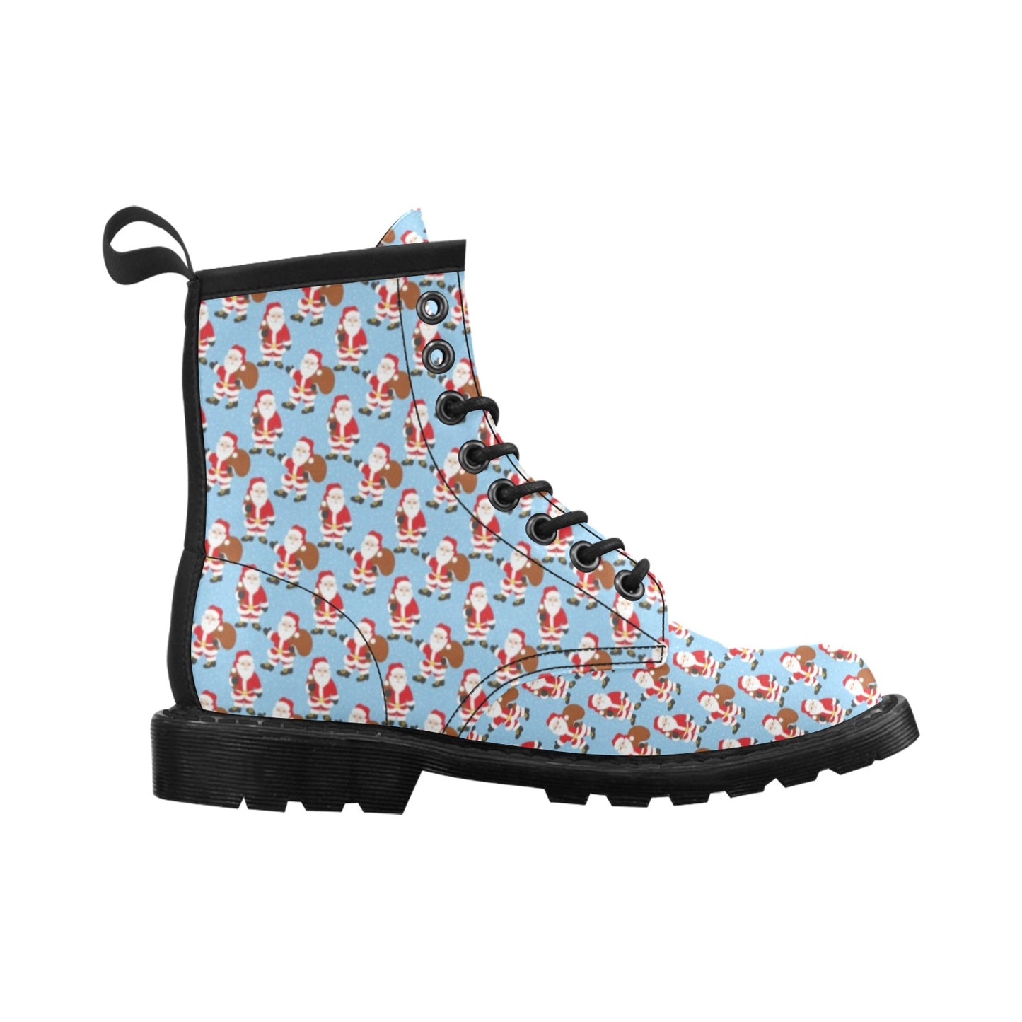 Santa Christmas Themed Print Design LKS305 Women's Boots