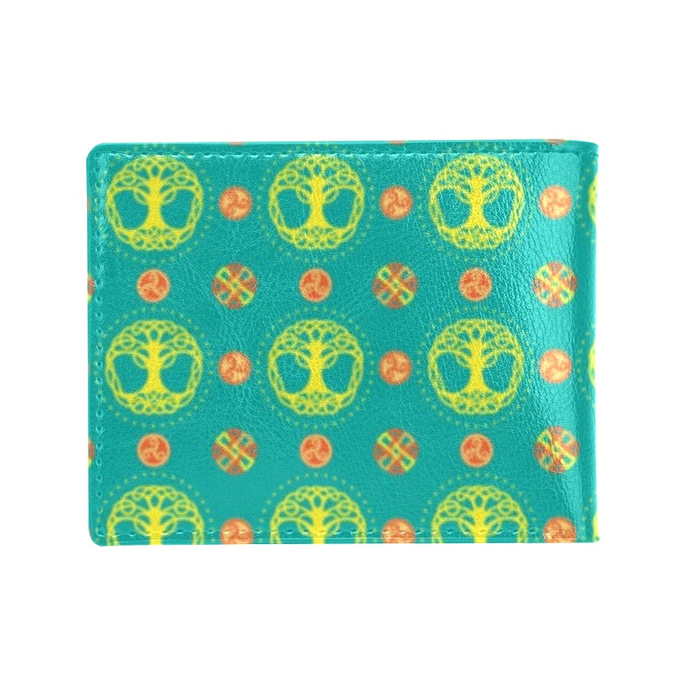 Celtic Tree of Life Print Pattern Men's ID Card Wallet