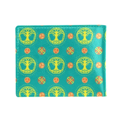 Celtic Tree of Life Print Pattern Men's ID Card Wallet
