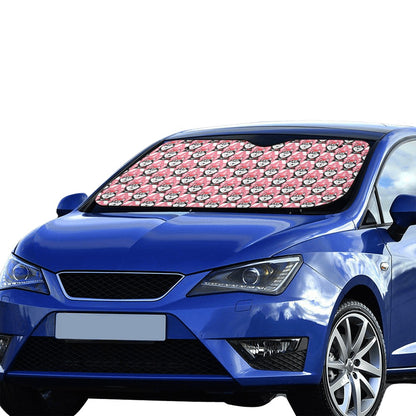 Siberian Huskies Christmas Themed Print Design LKS302 Car front Windshield Sun Shade