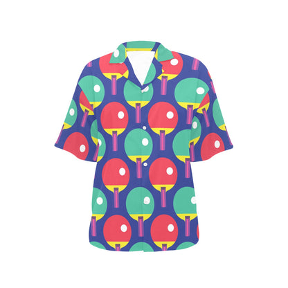Ping Pong Pattern Print Design A03 Women's Hawaiian Shirt