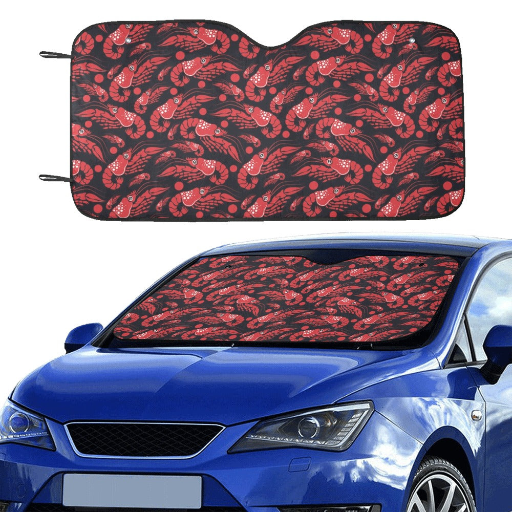 Shrimp Print Design LKS303 Car front Windshield Sun Shade
