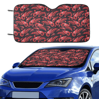Shrimp Print Design LKS303 Car front Windshield Sun Shade