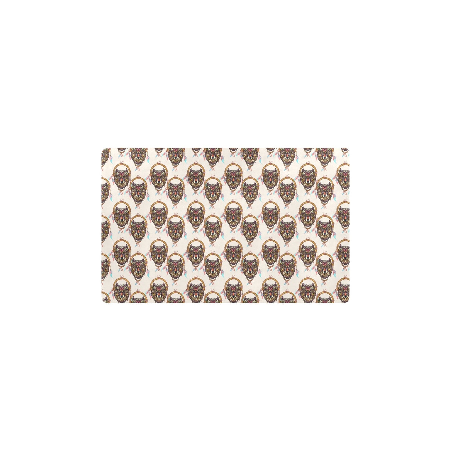 Wolf Tribal Dream Catcher Design Print Kitchen Mat