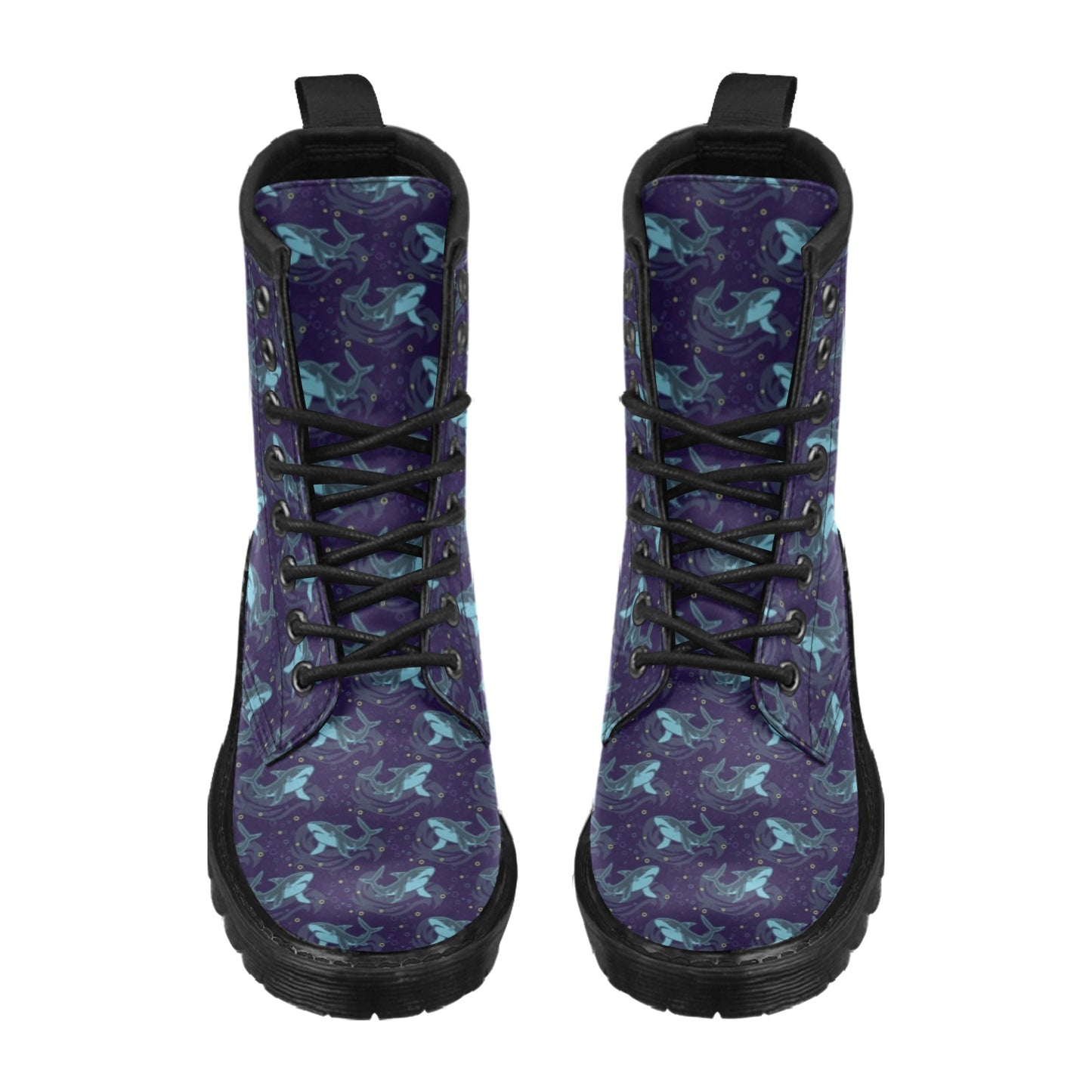 Shark Themed Print Women's Boots