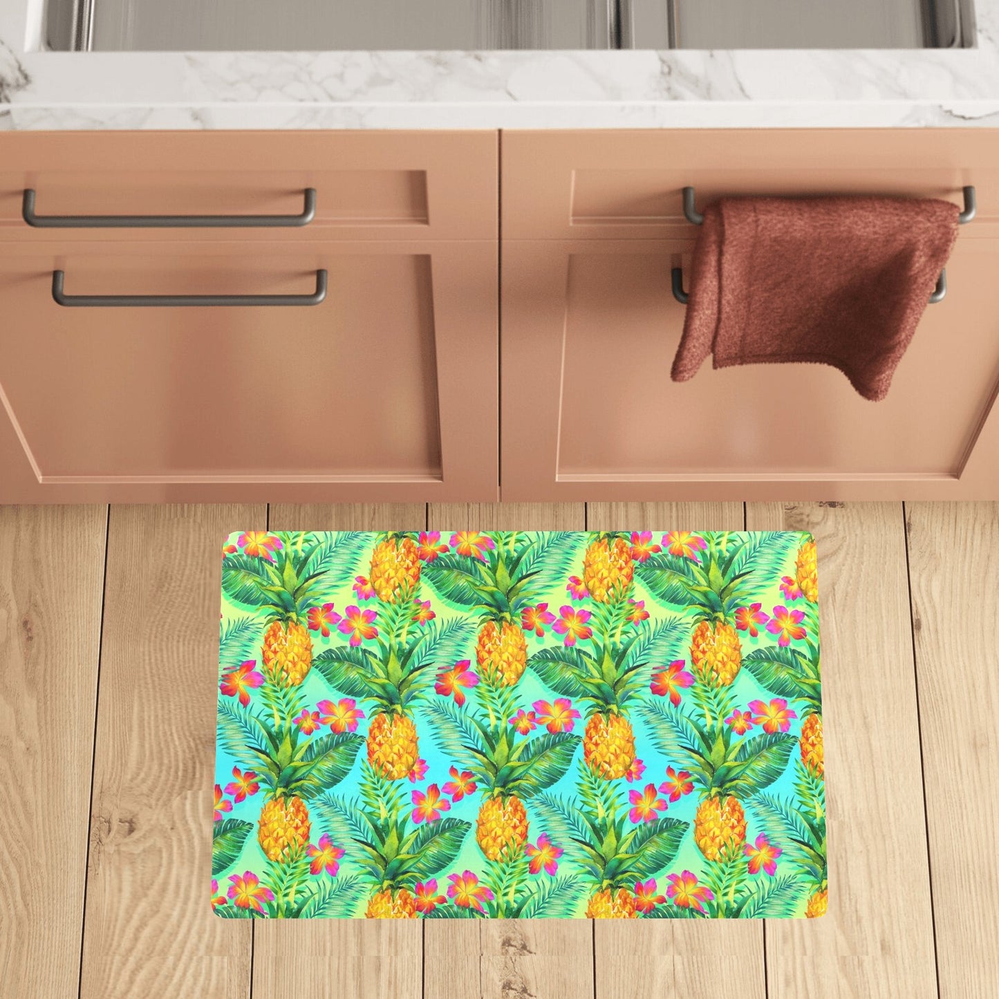 Pineapple Pattern Print Design PP010 Kitchen Mat