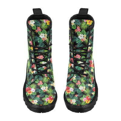 Hibiscus Hawaiian flower tropical Women's Boots