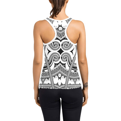Samoan Pattern Print Design LKS302 Women's Racerback Tank Top