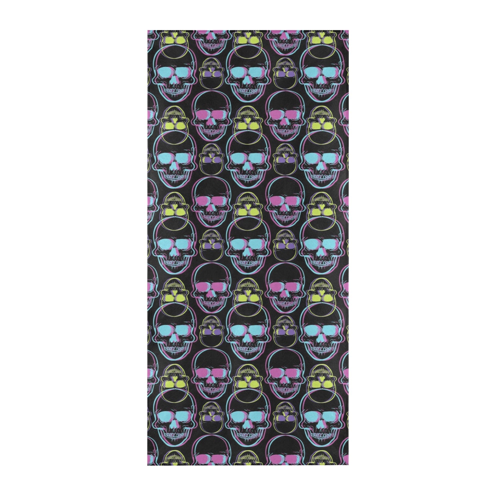 Skull 3D Colorful Print Design LKS309 Beach Towel 32" x 71"