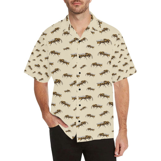 Bee Print Design LKS306 Men's Hawaiian Shirt