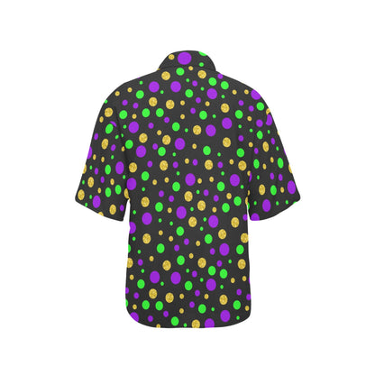 Mardi Gras Pattern Print Design 07 Women's Hawaiian Shirt