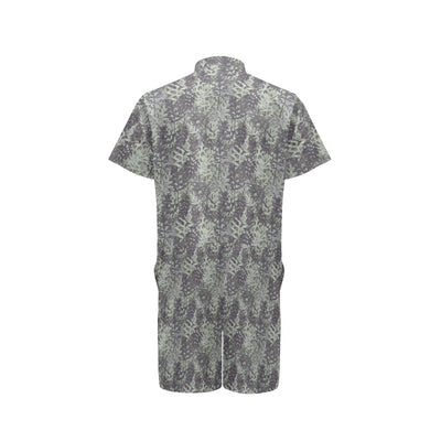 Camouflage Fern Pattern Print Design 05 Men's Romper