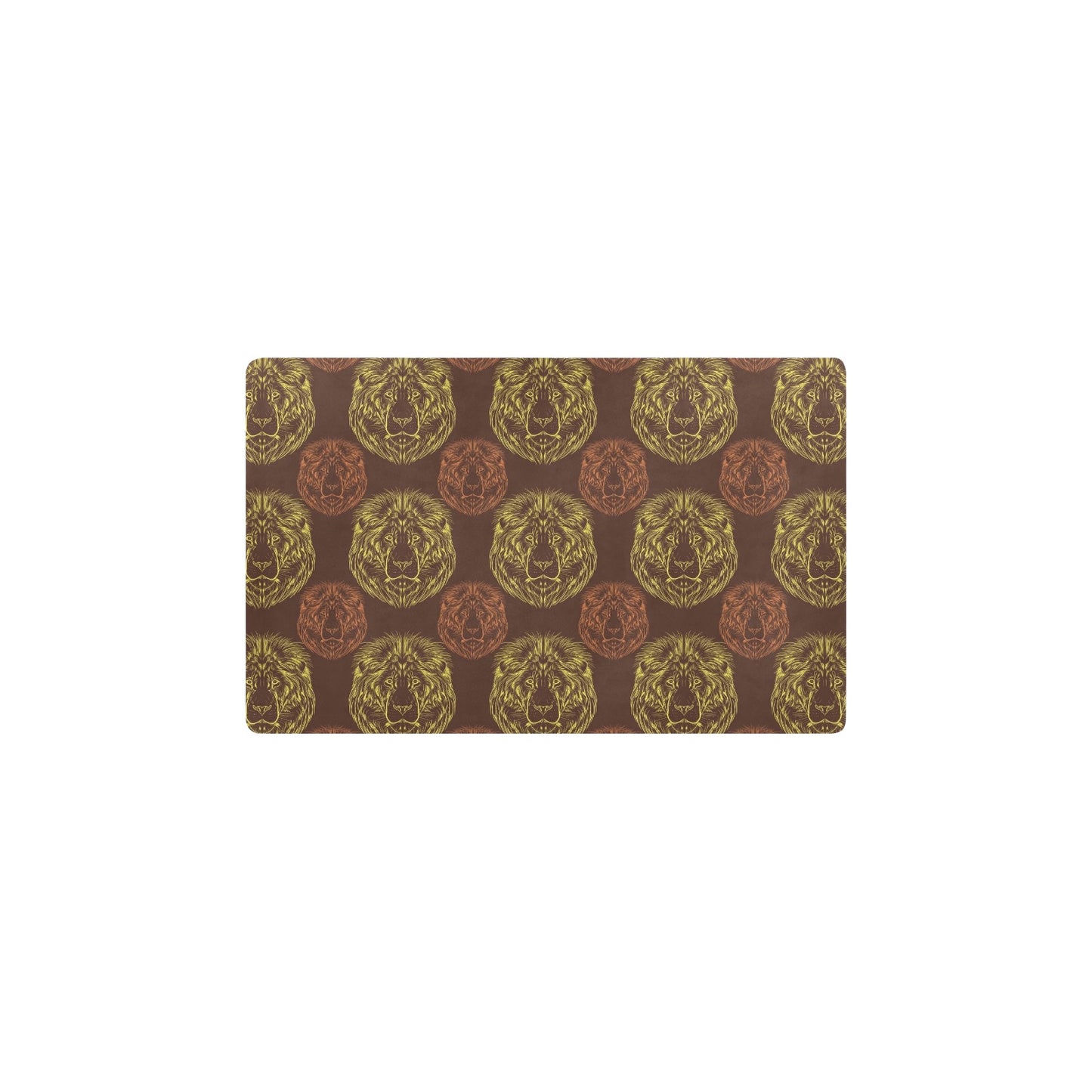 Lion Pattern Print Design 04 Kitchen Mat