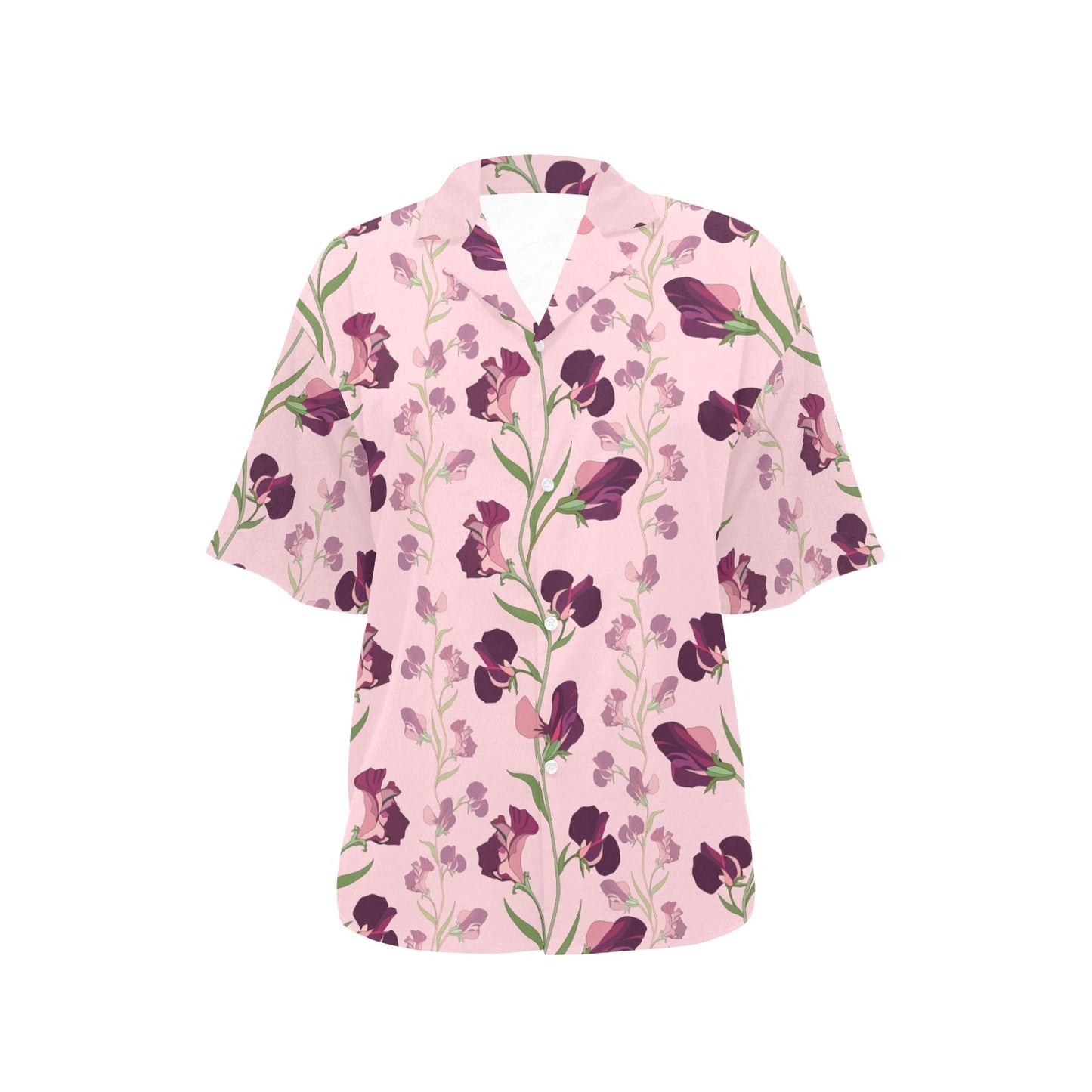 Peony Pattern Print Design PE09 Women's Hawaiian Shirt