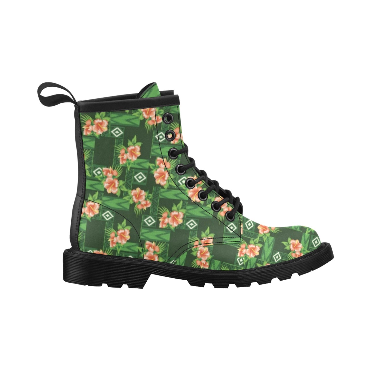 Hibiscus Pattern Print Design HB05 Women's Boots
