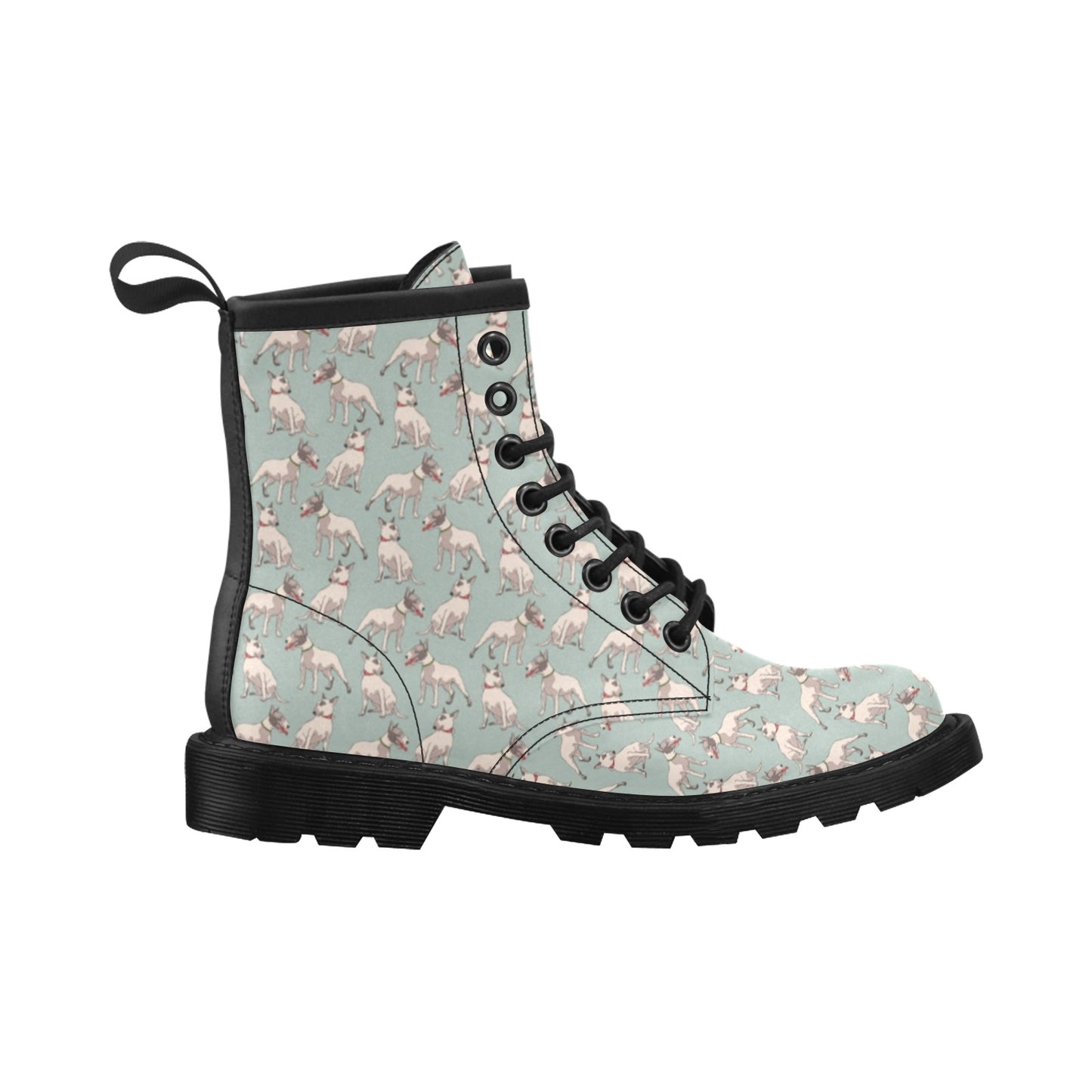 Bull Terrier Cute Print Pattern Women's Boots
