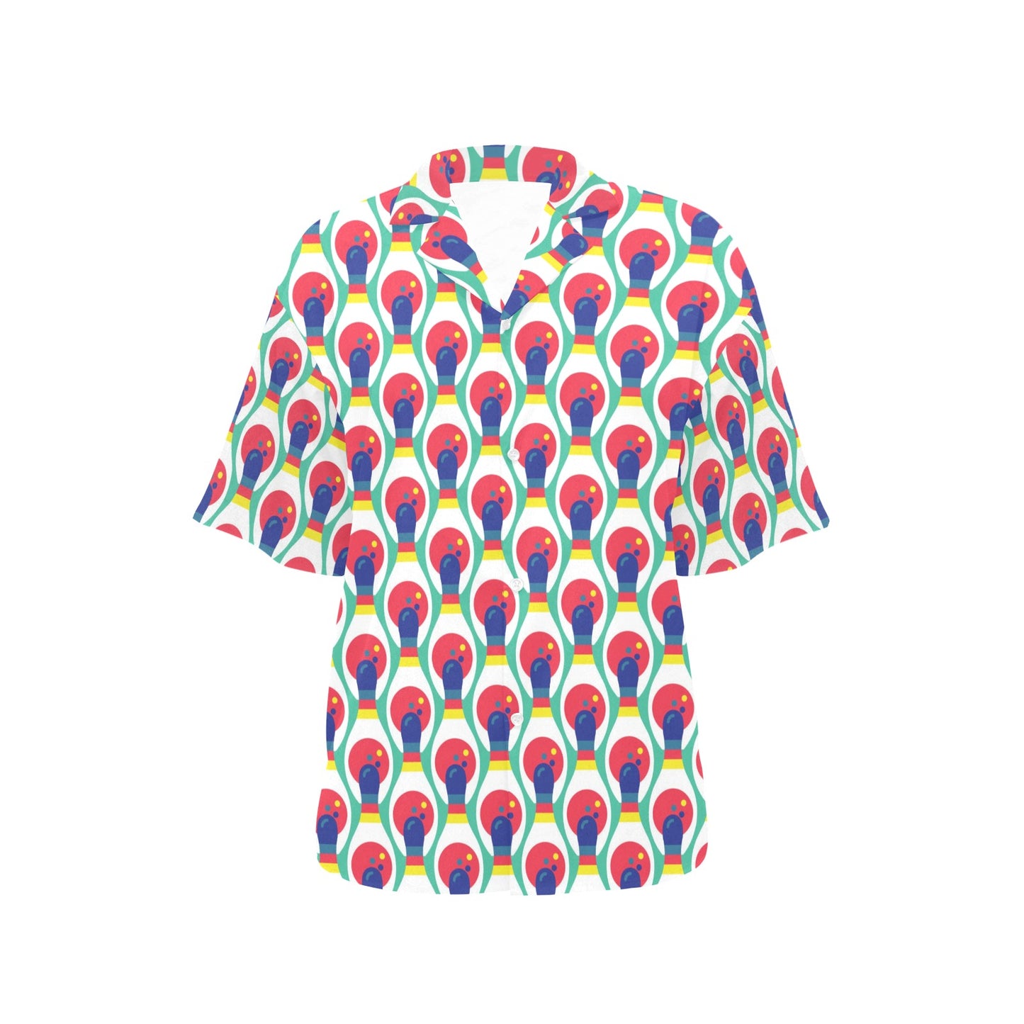 Bowling Pattern Print Design 05 Women's Hawaiian Shirt