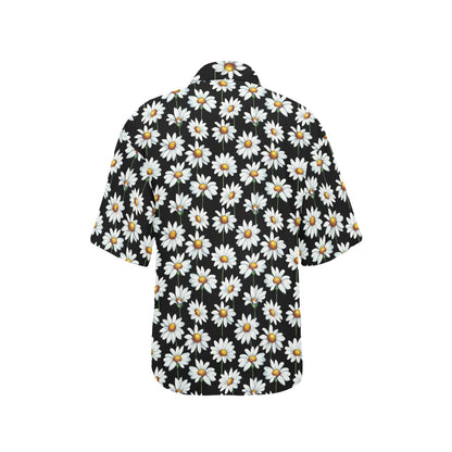 Daisy Print Pattern Women's Hawaiian Shirt