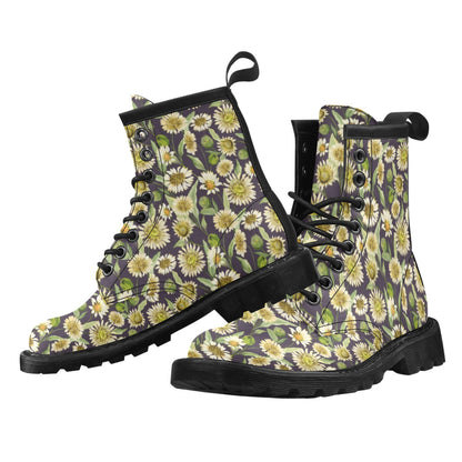 Daisy Vintage Print Pattern Women's Boots