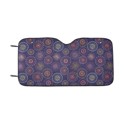 Firework Flower Style Print Design LKS302 Car front Windshield Sun Shade