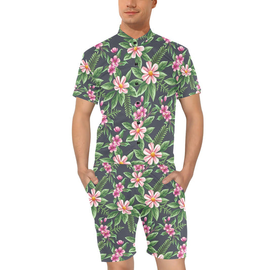 Summer Floral Pattern Print Design SF010 Men's Romper