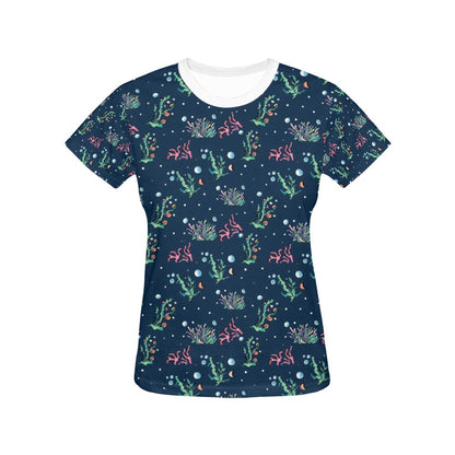 Seaweed Print Design LKS306 Women's  T-shirt
