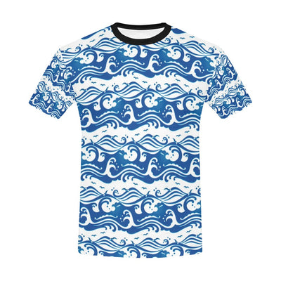 Wave Print Design LKS303 Men's All Over Print T-shirt