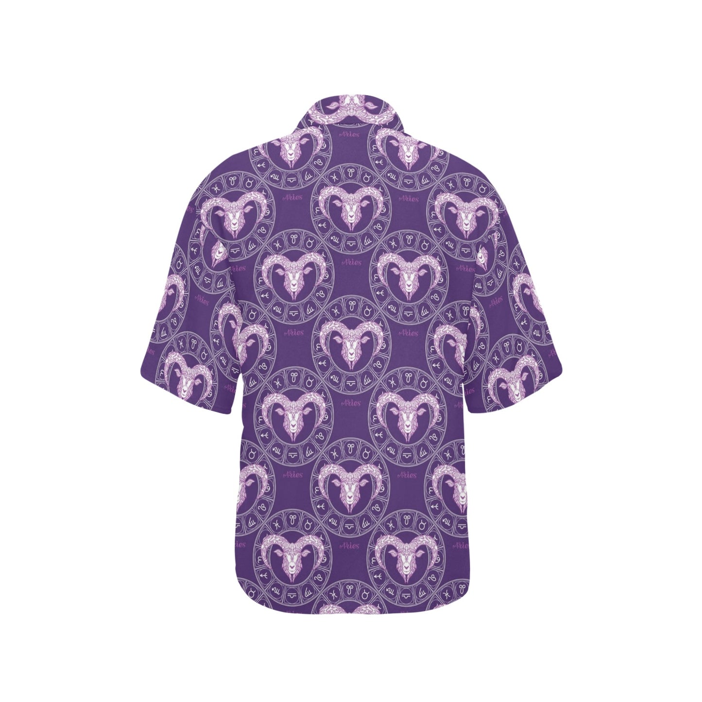 Aries Zodiac Pattern Print Design 02 Women's Hawaiian Shirt