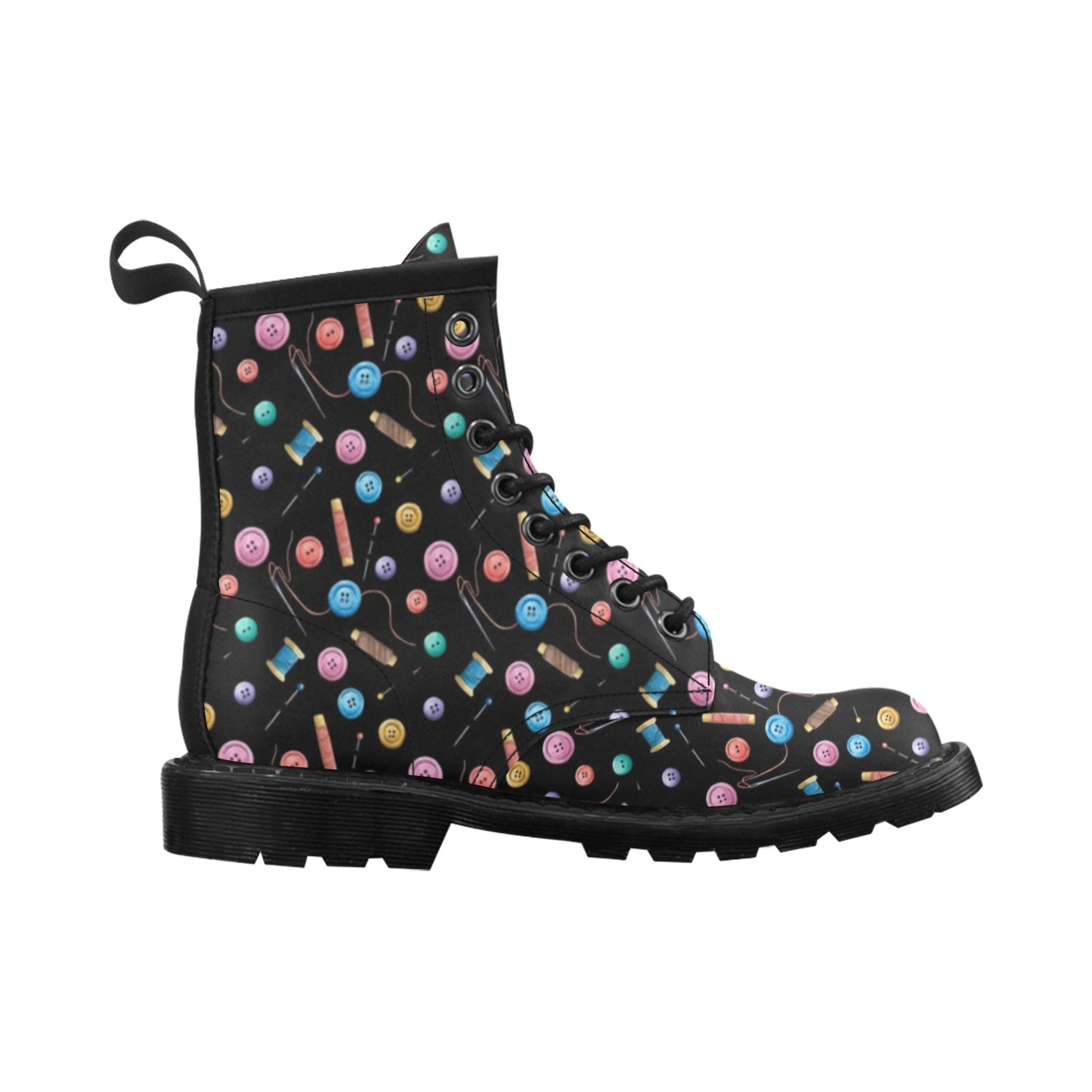 Sewing Print Design LKS309 Women's Boots