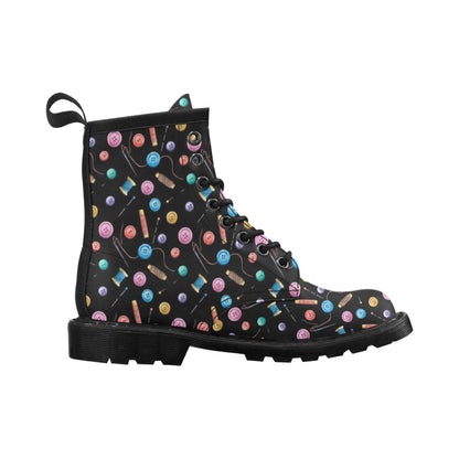 Sewing Print Design LKS309 Women's Boots
