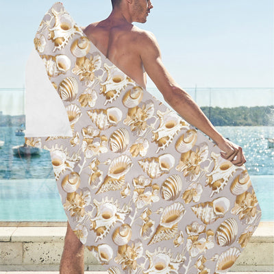 Seashell Print Design LKS309 Beach Towel 32" x 71"