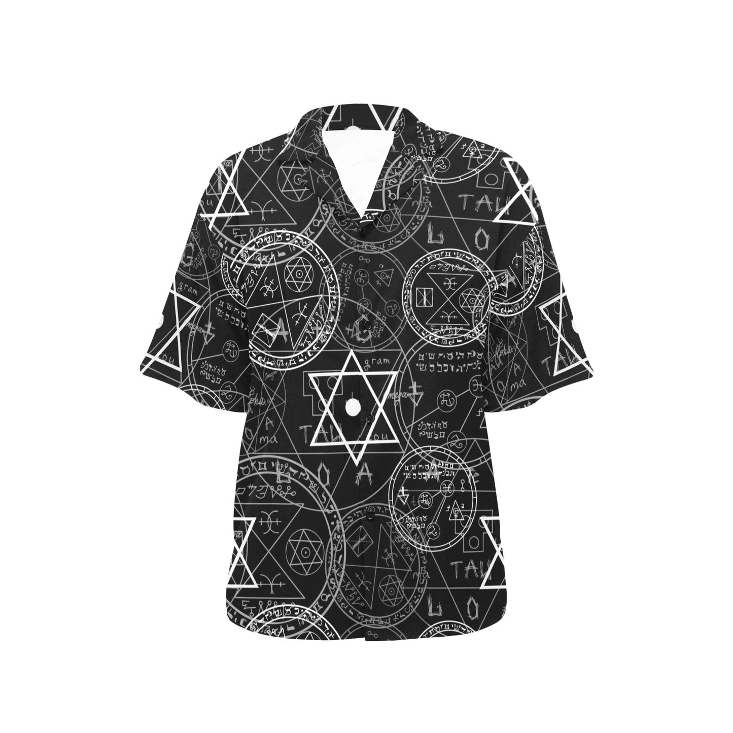 Pentagram Pattern Print Design A01 Women's Hawaiian Shirt