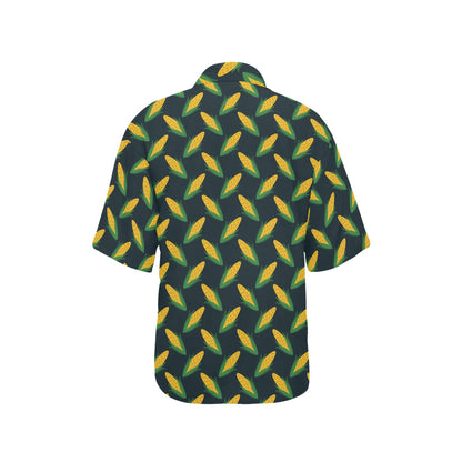 Corn Pattern Print Design 02 Women's Hawaiian Shirt