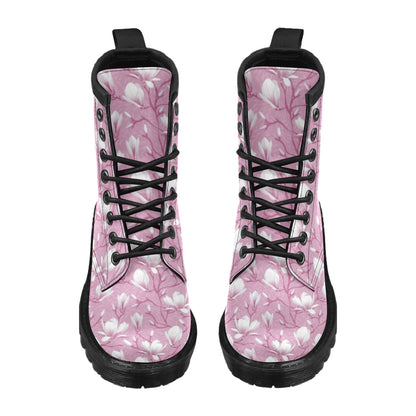 Magnolia Pattern Print Design MAG05 Women's Boots
