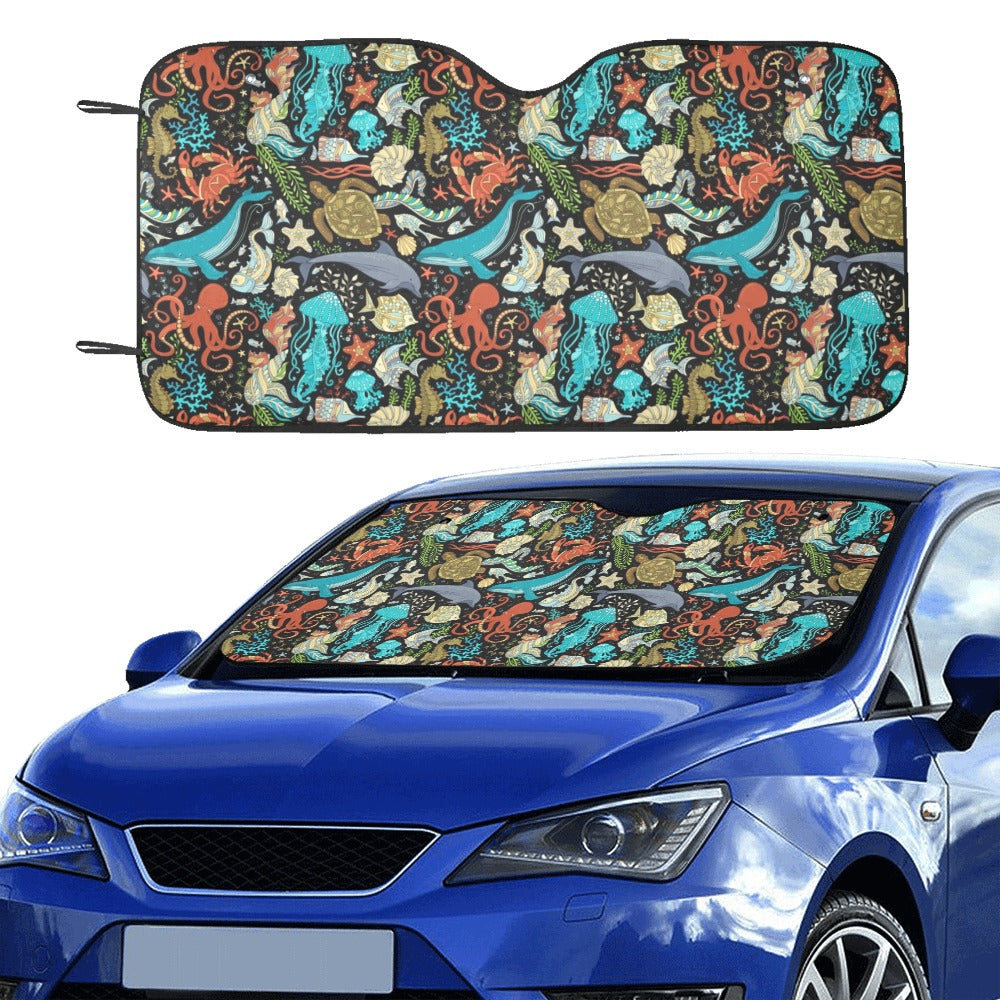 Underwater Animal Print Design LKS301 Car front Windshield Sun Shade