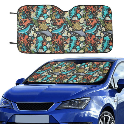 Underwater Animal Print Design LKS301 Car front Windshield Sun Shade