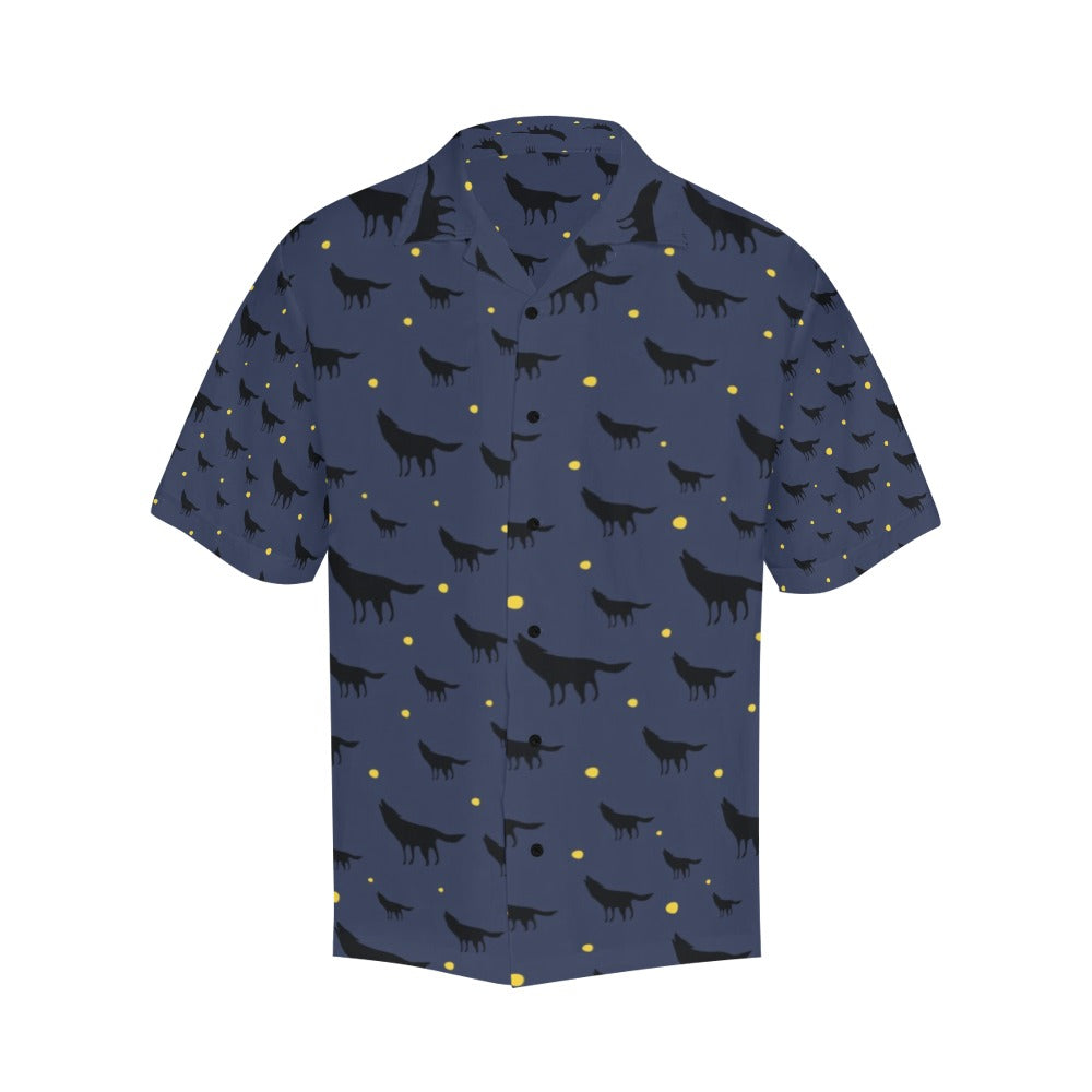 Wolf Print Design LKS301 Men's Hawaiian Shirt