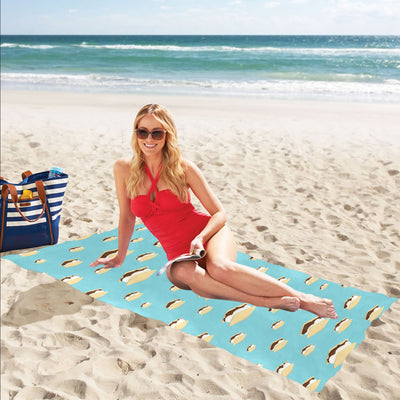 S_Mores Print Design LKS302 Beach Towel 32" x 71"