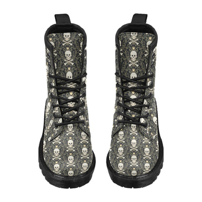 Skull King Print Design LKS307 Women's Boots