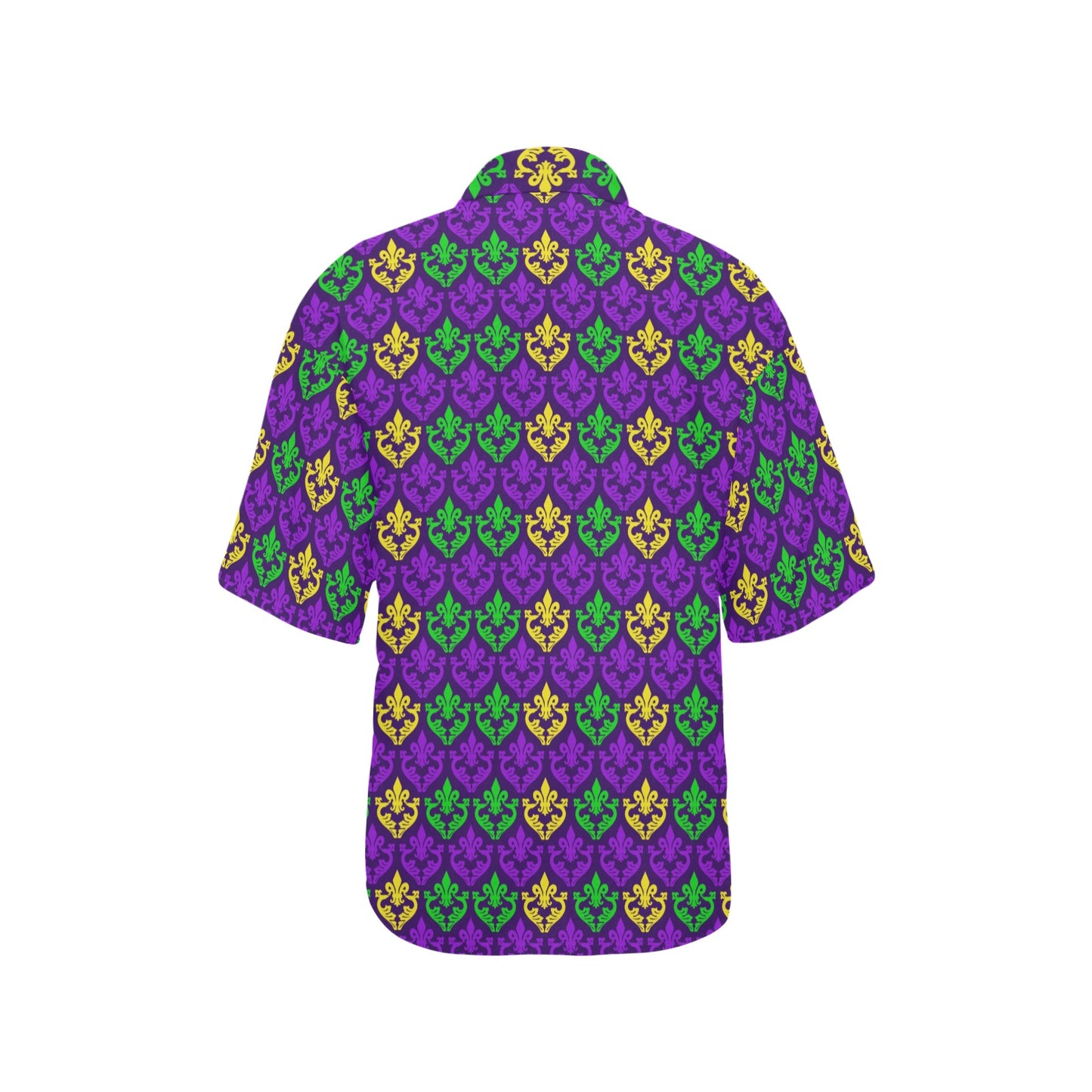 Mardi Gras Pattern Print Design 02 Women's Hawaiian Shirt