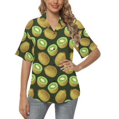 Kiwi Pattern Print Design KW04 Women's Hawaiian Shirt