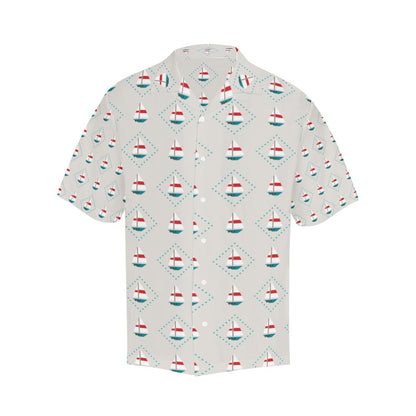 Sailboat Print Design LKS301 Men's Hawaiian Shirt
