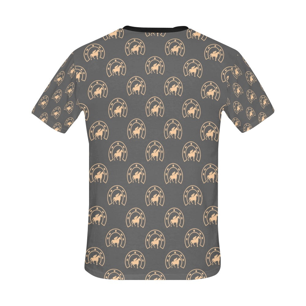 Horseshoe Print Design LKS306 Men's All Over Print T-shirt