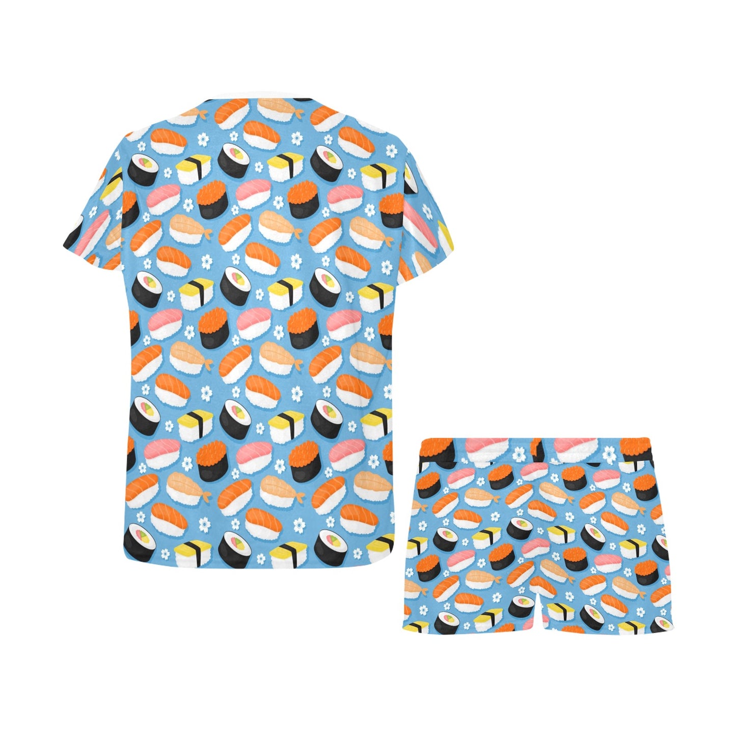 Sushi Print Design LKS304 Women's Short Pajama Set