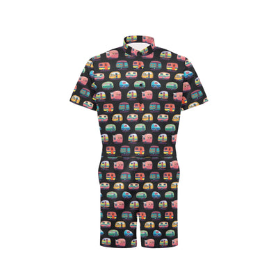 Camper Camping Pattern Men's Romper