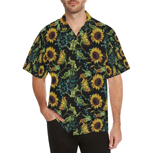 Sunflower Print Design LKS308 Men's Hawaiian Shirt