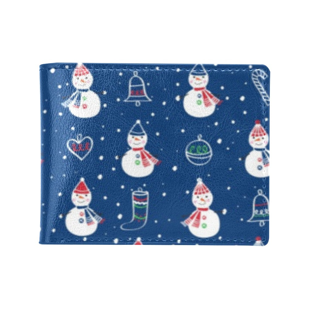 Snowman Print Design LKS306 Men's ID Card Wallet