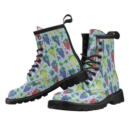 Grape Pattern Print Design GP06 Women's Boots